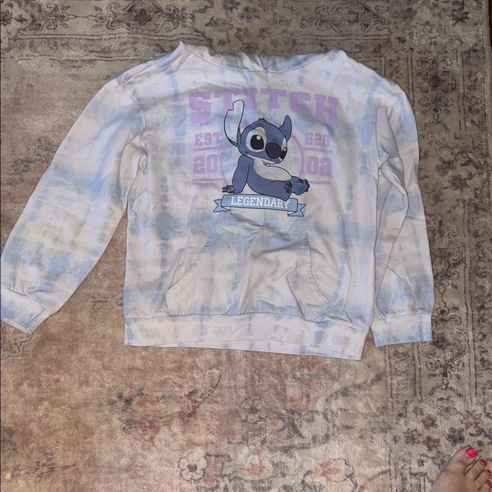 Disney Kids Stitch Blue and Cream Sweatshirt
